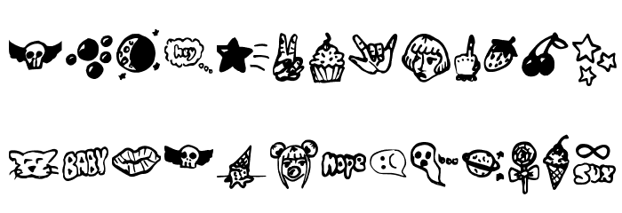 BUBBLEGUM BABY s Medium Font LOWERCASE