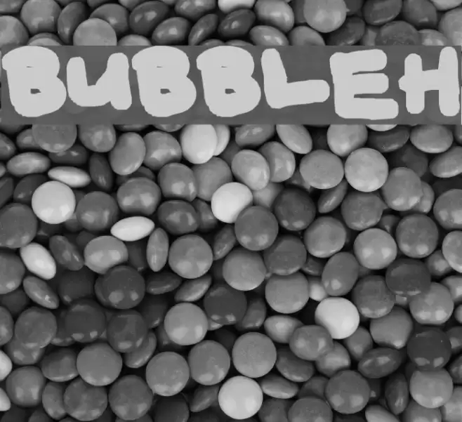 BUBBLEH Font examples