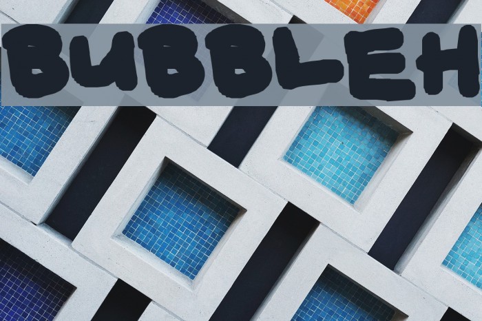 BUBBLEH Font examples