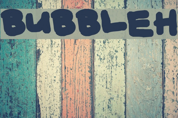 BUBBLEH Font examples