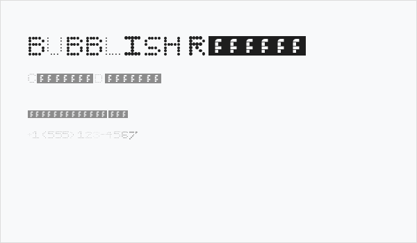 BUBBLISH Regular Business Card