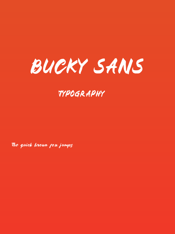 BUCKY Sans Poster