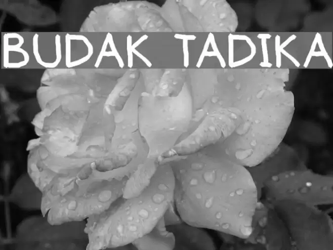 BUDAK TADIKA Font examples