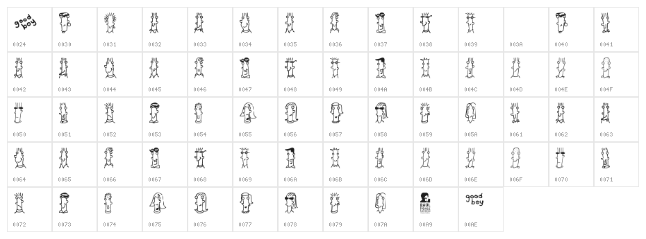 BUEN CHICO 1 Character Map