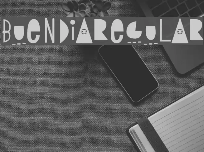 BUEN DIARegular Font examples