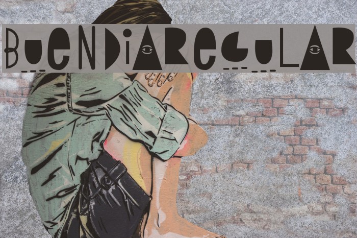 BUEN DIARegular Font examples
