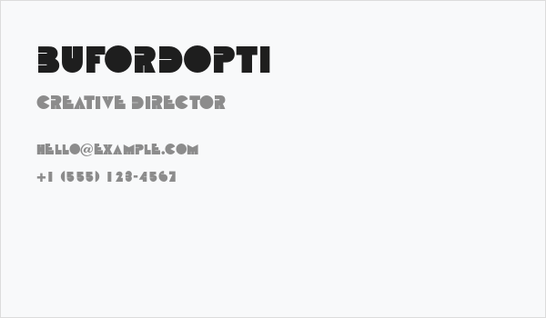 BUFORDOpti Business Card
