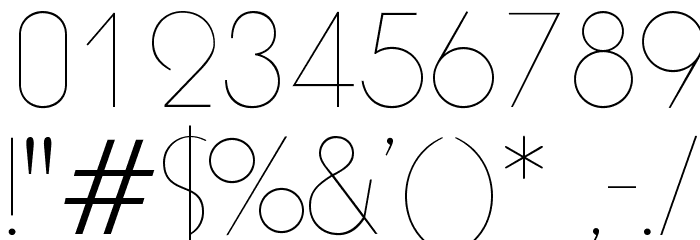 BUFferOpti-Light Font OTHER CHARS