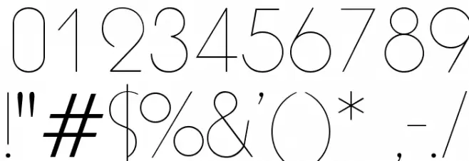 BUFferOpti-Light Font OTHER CHARS