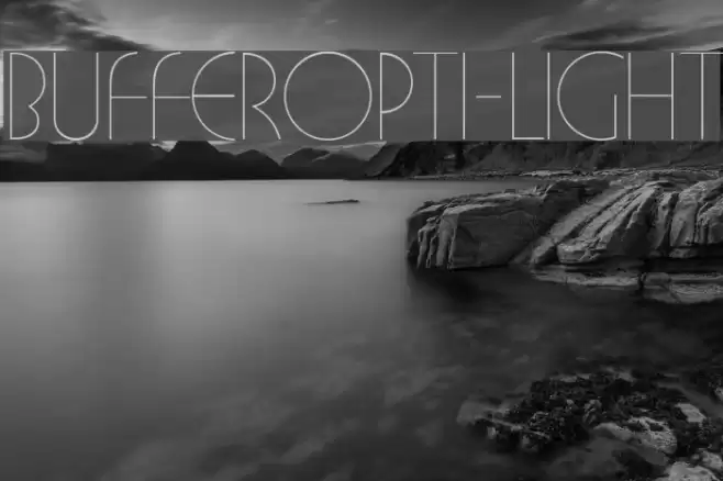 BUFferOpti-Light Font examples