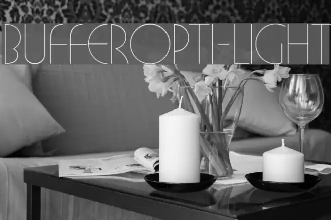 BUFferOpti-Light Font examples