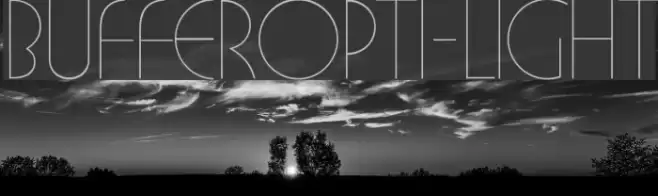 BUFferOpti-Light Font examples