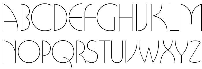 BUFferOpti-Light Font LOWERCASE