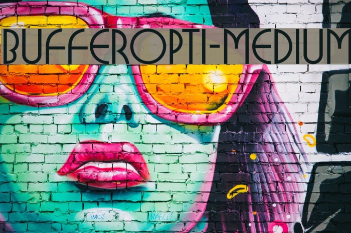 BUFferOpti-Medium फ़ॉन्ट examples