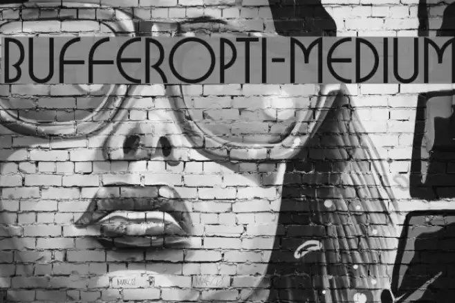 BUFferOpti-Medium Font examples