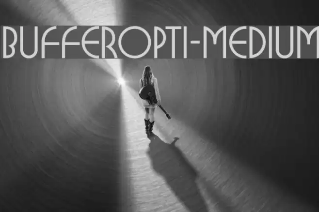 BUFferOpti-Medium Font examples