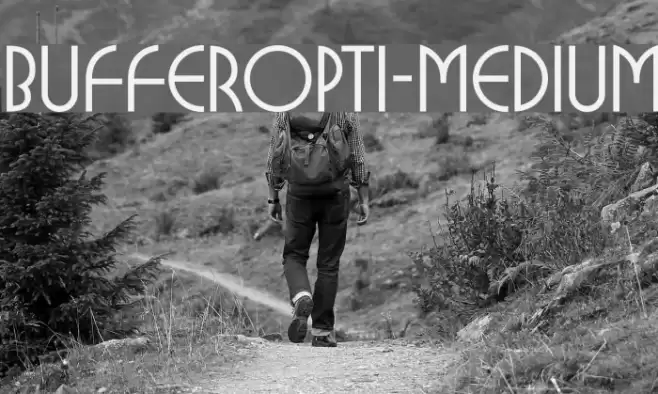 BUFferOpti-Medium Font examples