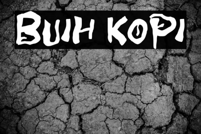 BUIH KOPI Font examples