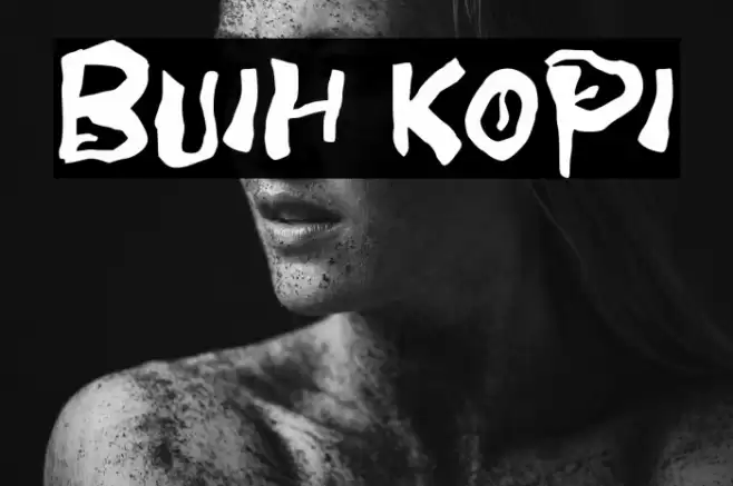 BUIH KOPI Font examples