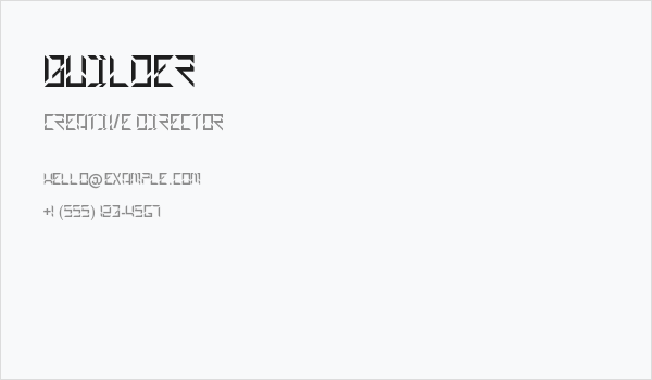 BUILDER Business Card