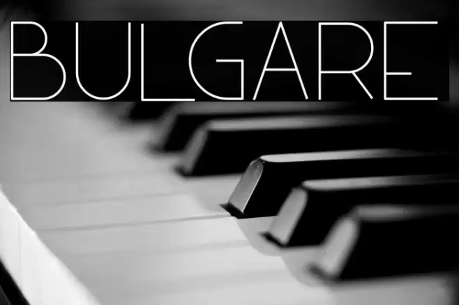 BULGARE Font examples