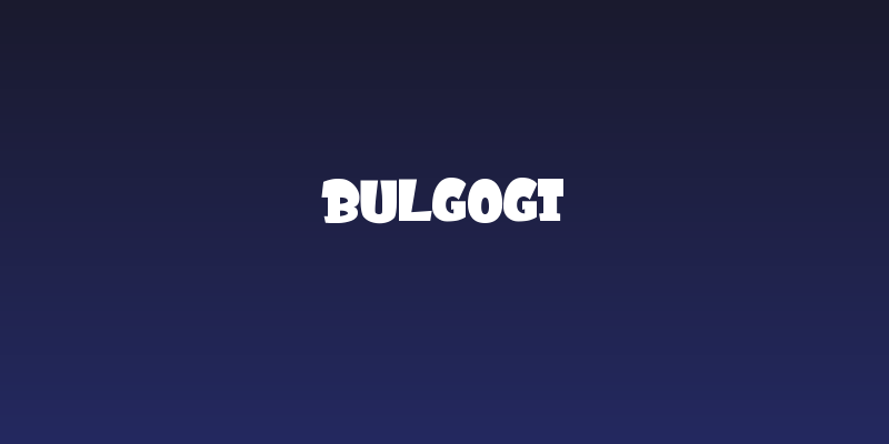 BULGOGI Social Header