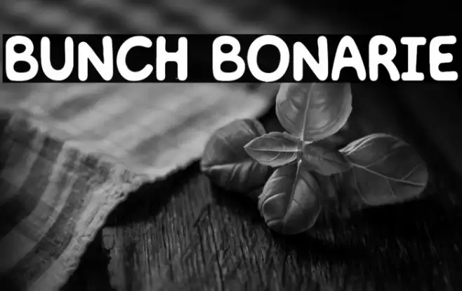 BUNCH BONARIE Font examples