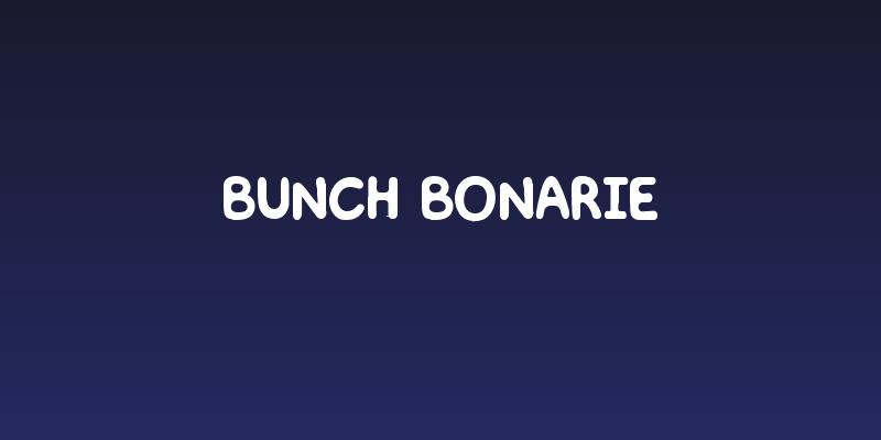 BUNCH BONARIE Social Header