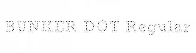 BUNKER DOT Regular  Frei Schriftart Herunterladen