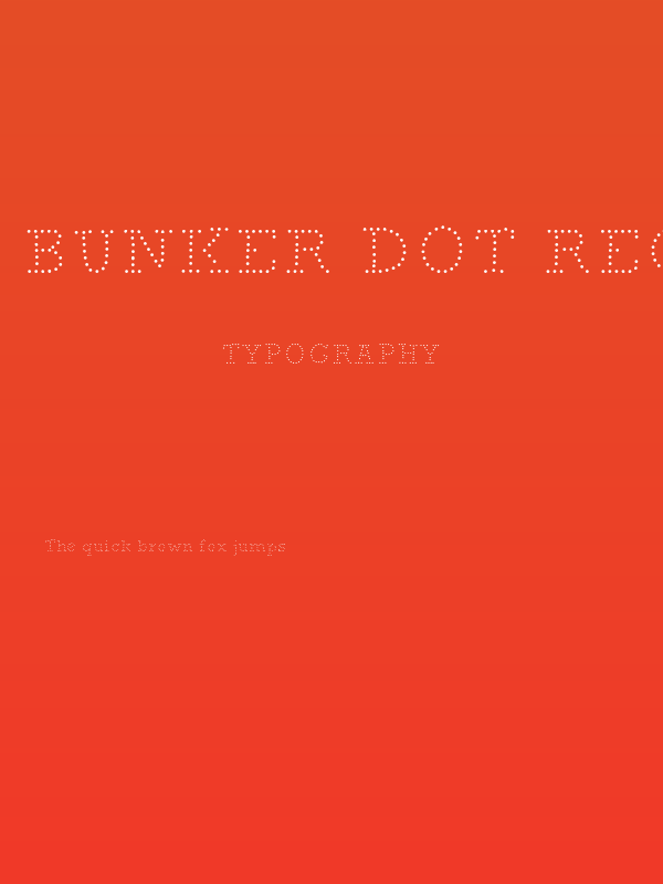 BUNKER DOT Regular Poster