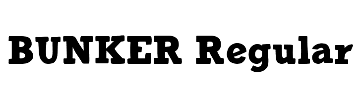 BUNKER Regular  font caratteri gratis