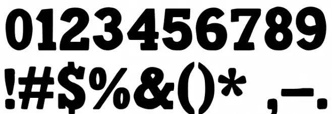 BUNKER Regular Font OTHER CHARS