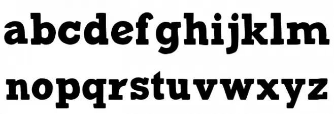 BUNKER Regular Font LOWERCASE