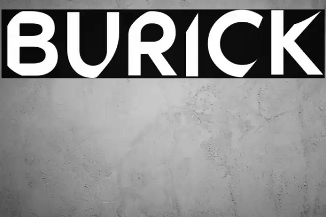 BURICK Font examples
