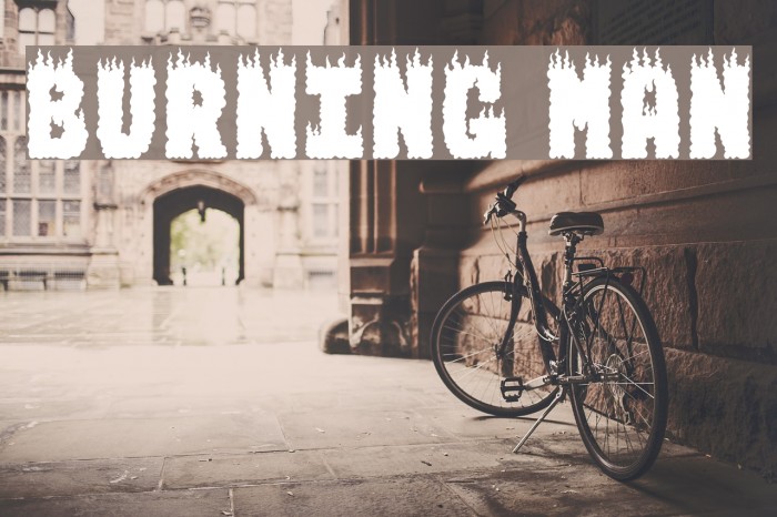 BURNING MAN Font examples