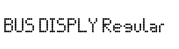 BUS DISPLY Regular Caratteri