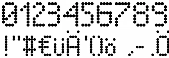 BUS DISPLY Regular Font Alte caractere