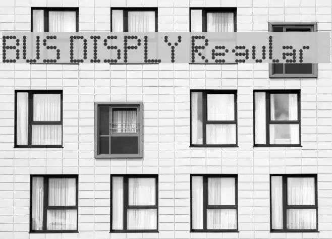 BUS DISPLY Regular Font examples