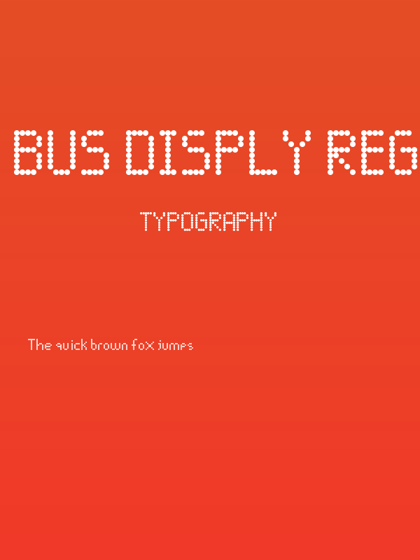 BUS DISPLY Regular Poster