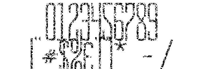 BUS STOP WORN Font OTHER CHARS