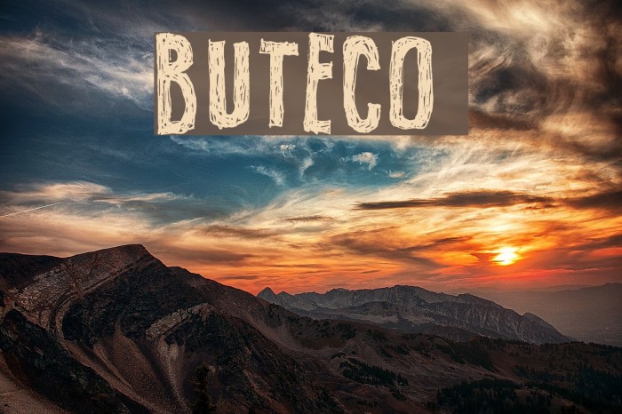 BUTECO Font examples