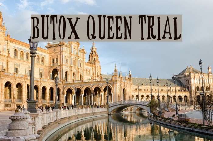 BUTOX QUEEN trial Font examples