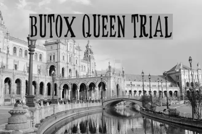 BUTOX QUEEN trial Schriftart examples