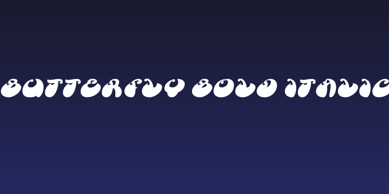 BUTTERFLY Bold Italic Social Header