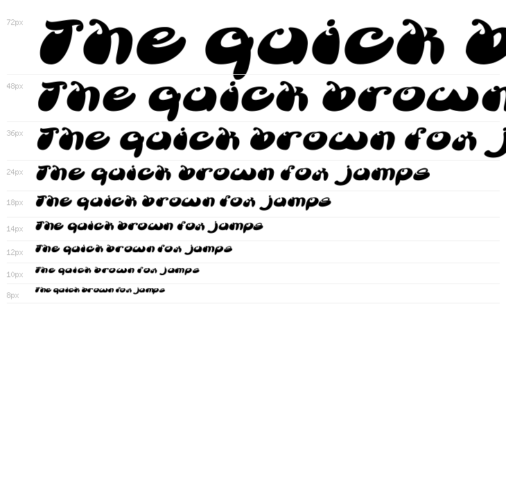 BUTTERFLY Bold Italic Waterfall