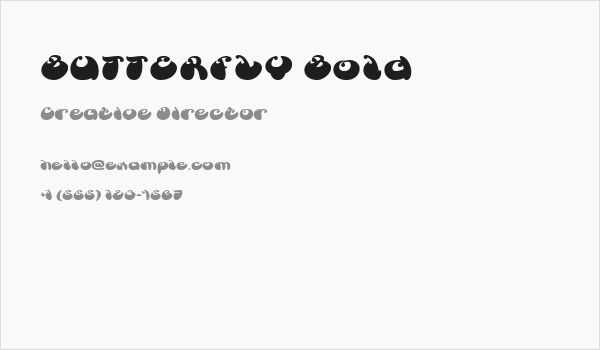 BUTTERFLY Bold Business Card