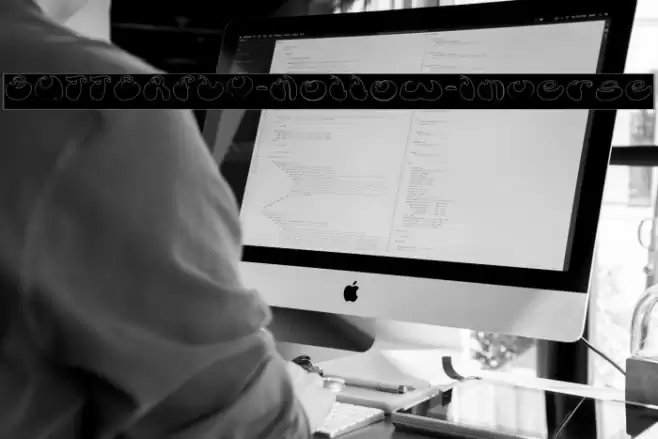 BUTTERFLY-Hollow-Inverse Font examples