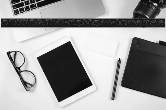 BUTTERFLY-Hollow-Inverse Font examples