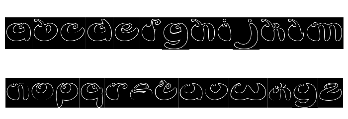 BUTTERFLY-Hollow-Inverse Font LOWERCASE