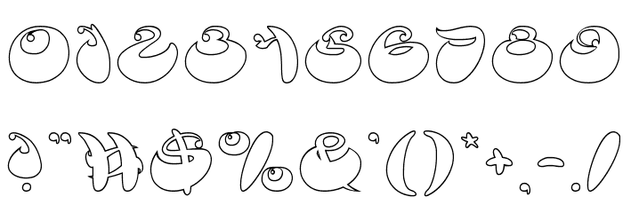 BUTTERFLY-Hollow Font OTHER CHARS